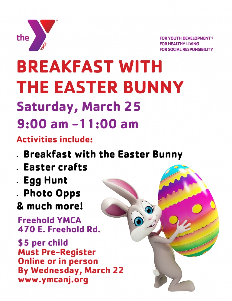 Breakfast With Easter Bunny YMCA of Greater Monmouth County
