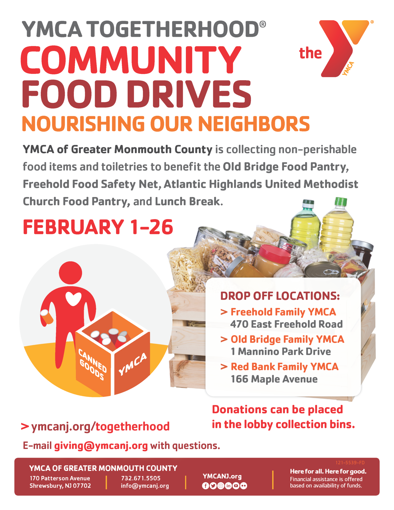 Community Food Drive YMCA of Greater Monmouth County