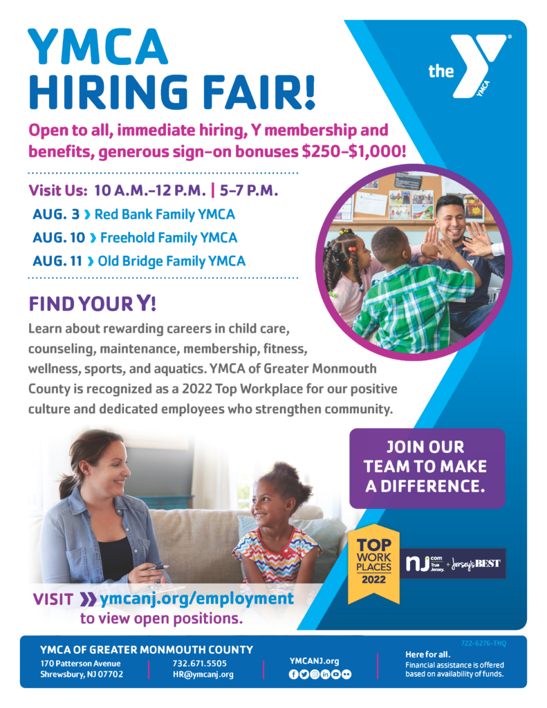 YMCA Hiring Fair @ Red Bank Family YMCA | Red Bank | New Jersey | United States
