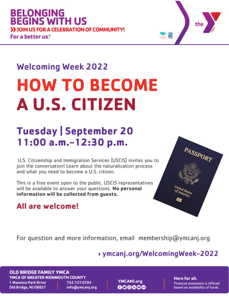 Dicussion: How To Become A U.S. Citizen @ Old Bridge Family YMCA | Old Bridge | New Jersey | United States