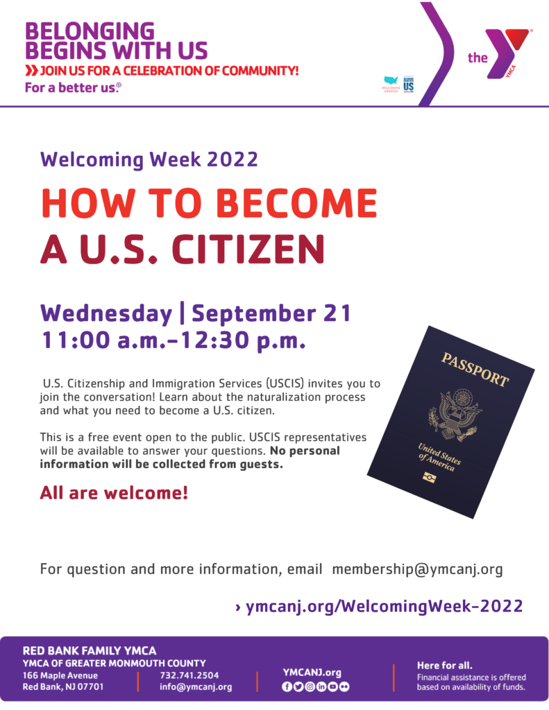 Dicussion: How To Become A U.S. Citizen @ Red Bank Family YMCA | Red Bank | New Jersey | United States