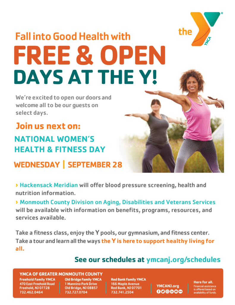 Free & Open | National Women's Health & Fitness Day @ Freehold, Old Bridge, Red Bank