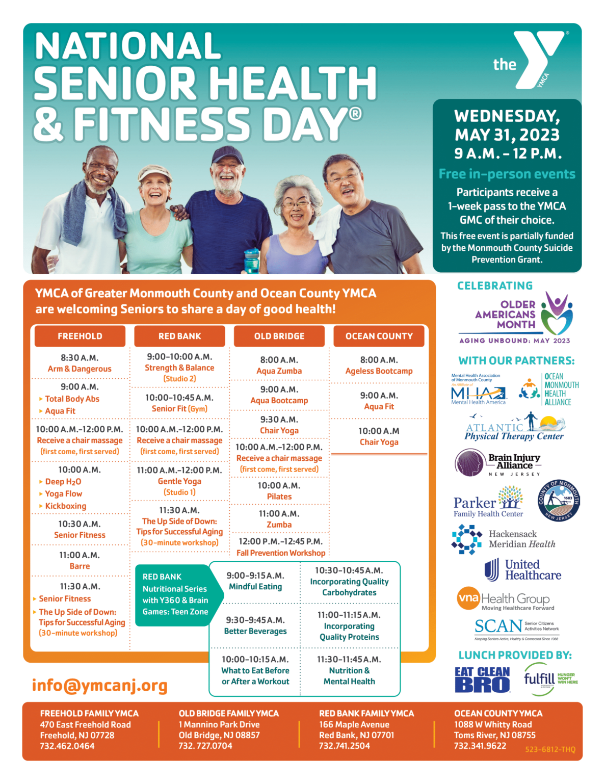 National Senior Health and Fitness Day® YMCA of Greater Monmouth County