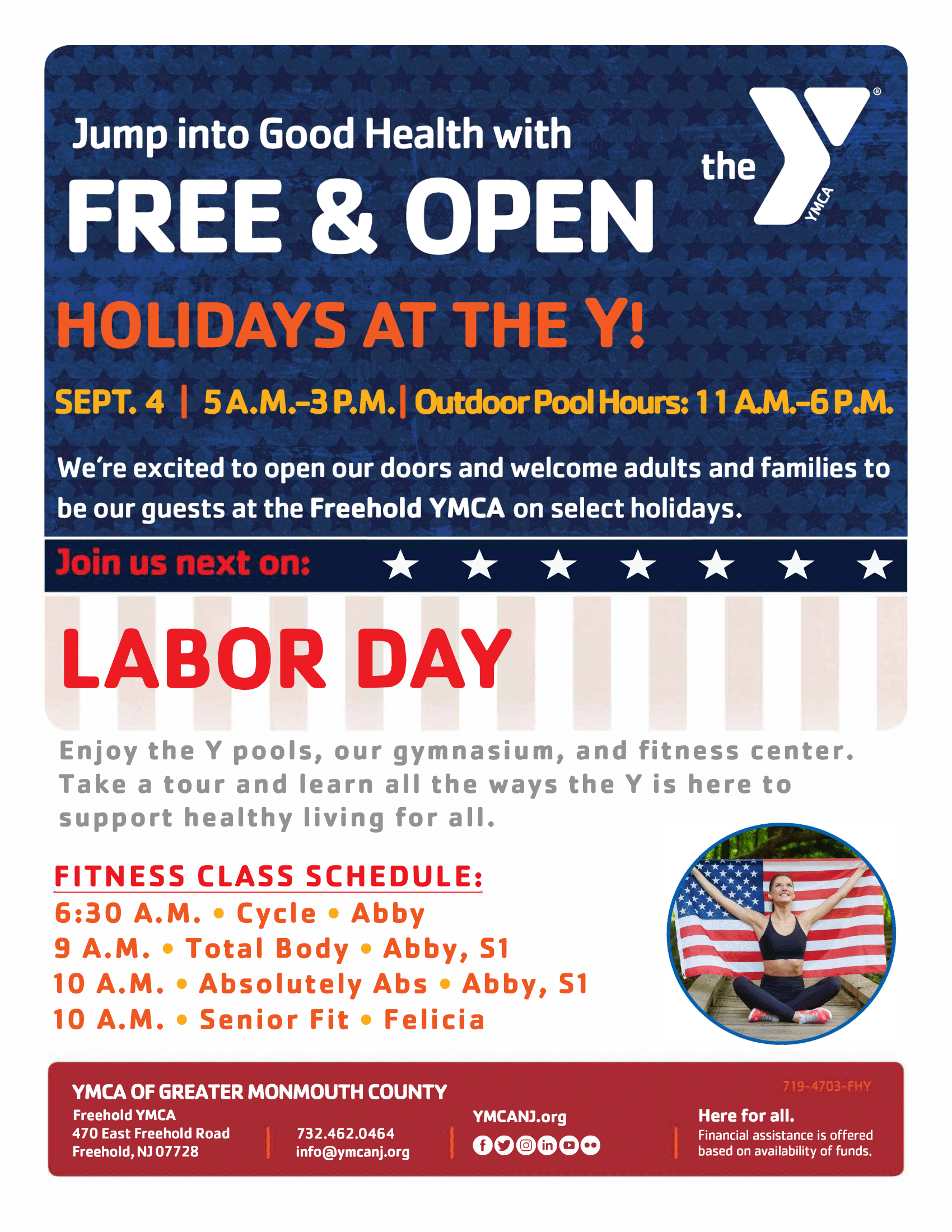 Labor Day | Free & Open at Freehold Family YMCA @ Freehold Family YMCA